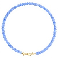 Collier ras-de-cou en cristal aigue-marine taille Asscher avec perles délicates en alliage de zinc et résine, serti clos, fermoir élégant en nœud doré - Cadeau