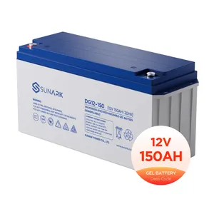 Baterias de energia de gel de ciclo profundo 12V 150Ah separador de bateria de chumbo-ácido inundado