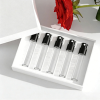 Botol Sampel Parfum Kaca Bening 1ml 1.5ml 2ml 2.5ml, Cetak Kustom, Botol Parfum Mini dengan Kotak