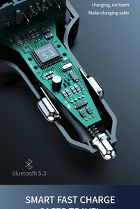 Cargador rápido USB para coche para <span class=keywords><strong>Bluetooth</strong></span> 5,4, transmisor FM, receptor de Audio manos libres inalámbrico, accesorios a bordo, carga tipo C - Product Image 4