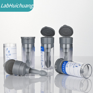 LabHuichuang Stool Sample Collection Cup 10ml Disposable With Snap Cap For Medical Use - Product Image 1