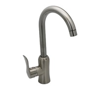 Robinet de cuisine universel chaud/froid en alliage de zinc à poignée unique, design incurvé, avec douchette latérale, pour appartement moderne, hôtel et famille