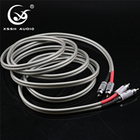 Cable de Audio HIFI para Audiófilos, Cable de Conexión de Señal Dual 2RCA Macho a Macho para Reproductor de CD, Amplificador, Sistema de Audio HiFi