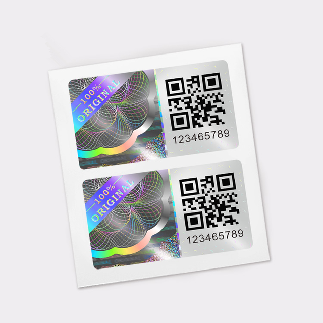 Custom Warranty Void Security Hologram Sticker Original Hologram Stickers With Serial Numbers Qr Code