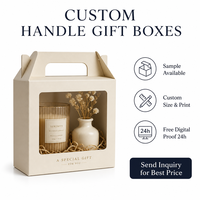 Boîte cadeau avec fenêtre, personnalisée, en papier d'art imprimé, impression offset pour l'emballage et la présentation de cadeaux et d'artisanat