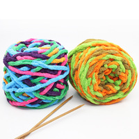 Fil de velours chenille Dimuni de haute qualité, riche, doux et chaud, 100% polyester, antibactérien, recyclé, diamètre 6-7 mm, pour le crochet