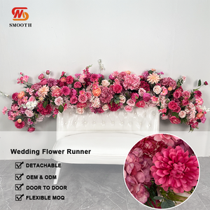 LEDA Customized Luxury Wedding <b>Artificial</b> Flower Decoration Rose Red <b>Hydrangea</b> Mixed Floral Arrangement - Product Image 3