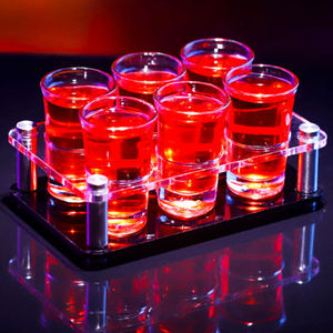 Lot de 6 verres à liqueur fantaisie de 45ml avec plateau de service en résine pour whisky, vin et <span class=keywords><strong>tequila</strong></span> - Product Image 4