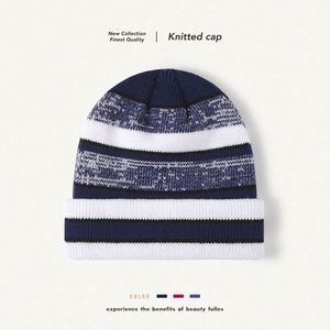 Double-Layer Jacquard Thermal Assorted Colors Knitted Outdoor Beach Ear Protection Beanie Hat with 3D Embroidery Woolen - Product Image 1