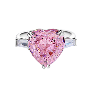 Anillo de Plata de Ley S925 Chapado en Oro con Circonita Rosa, para Compromiso, Boda, Aniversario o Regalo - Product Image 1