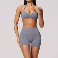 Conjunto Deportivo Sin Costuras para Mujer, Ropa de Gimnasio, 2 Piezas, Conjuntos de Fitness, Sujetador Deportivo para Mujer