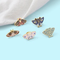 Broche papillon libellule-chauve-souris, Phase de lune, coloré, pour décoration, sans ette, Badges de revers, 50 pièces, 2021