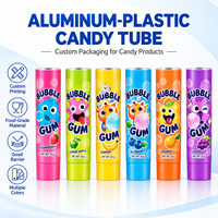 Tabung Kemasan Permen Plastik Aluminium Custom Cetak UV Wadah Selai Tutup Ulir 12.7-35mm Kemasan Hadiah Food Grade