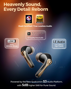 Audífonos Inalámbricos <span class=keywords><strong>SOUNDPEATS</strong></span> Air5 Pro+ ANC con Tecnología de Cancelación de Ruido Híbrida de Seis Micrófonos y Decodificación de Audio de Alta Resolución LDAC - Product Image 5