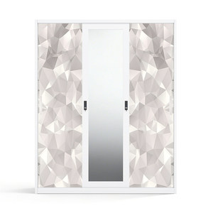 Armario de Acero Impreso con 3 Puertas Correderas y Espejo de 1500 mm, Gran Venta en Indonesia y Filipinas - Product Image 2