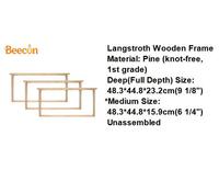 Neue Beecon Unmontierte Langstroth-Bienenstockrahmen aus Kiefernholz, Modell FLA-2, 0,2 kg, mit 3 Monaten Garantie