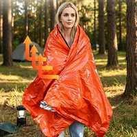Sac de couchage bivouac portable et imperméable, 3 saisons, pour le froid, le camping en plein air, les situations d'urgence en voiture, la randonnée, unisexe, en polyester