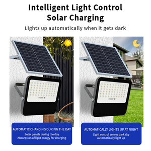 10,000 lumen 100W 200W 300W 400 watt năng lượng mặt trời lũ ánh sáng năng lượng mặt trời dẫn đèn pha ngoài trời điều khiển từ xa hoặc chế độ tự động - Product Image 6