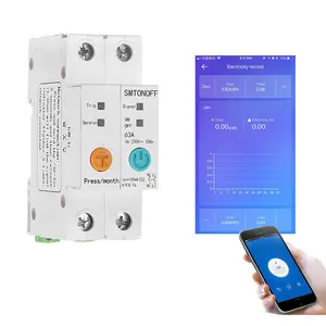 Ewelink WIFI remote control corrente de fuga disjuntor de proteção do circuito de monitoramento de energia com Alexa inicial do google para casa Inteligente