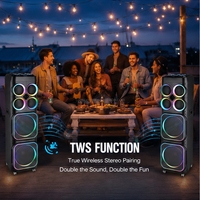 Enceinte portable sans fil MT-1212, 100W RMS, 12 pouces, USB, AUX, RGB, micro intégré, télécommande, son large bande, idéale pour les soirées
