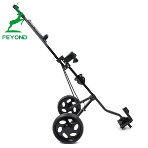 Chariot de Golf en alliage d'aluminium, 4 pouces, pliable, à <span class=keywords><strong>2</strong></span> <span class=keywords><strong>roues</strong></span>, avec support parapluie - Product Image 3