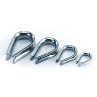 Anneau de protection pour câble en acier au carbone à bouche ouverte, attache triangulaire pour câble, fabrication directe usine