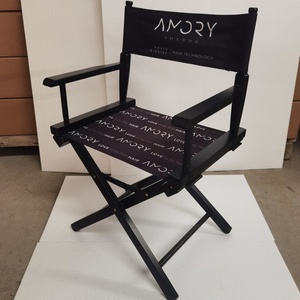 Silla de <span class=keywords><strong>Director</strong></span> Estándar con Impresión de Logotipo Personalizado, Estructura de Madera Profesional, Asiento de Lona, Muebles para Estudio o Cafetería en China - Product Image 1