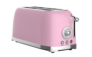 <span class=keywords><strong>Grille</strong></span>-<span class=keywords><strong>pain</strong></span> électrique rétro à 4 tranches, ouverture automatique, <span class=keywords><strong>fentes</strong></span> extra <span class=keywords><strong>larges</strong></span> pour bagel/gaufre/<span class=keywords><strong>pain</strong></span>, personnalisable OEM pour hôtel, usage domestique - Product Image 2