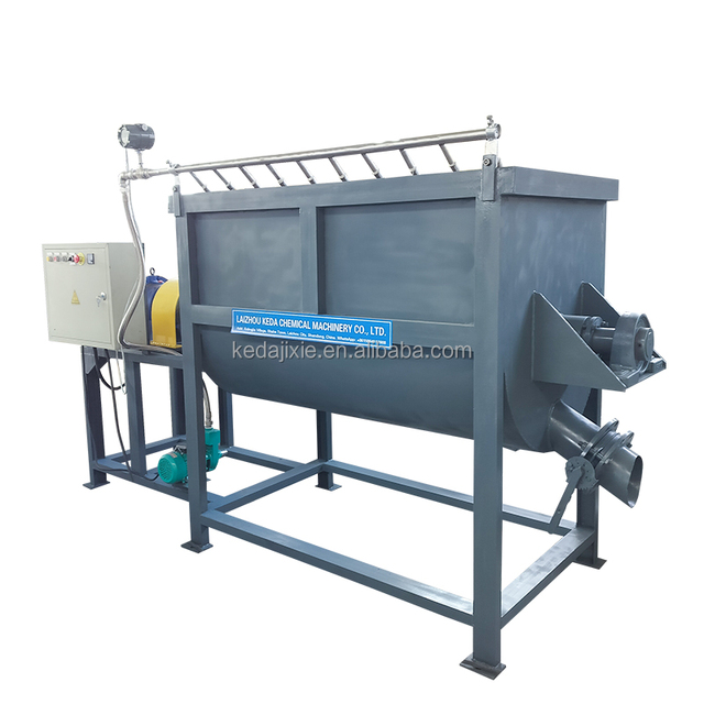 Potting Soil Mixing Machine with Spray Horizontal Ribbon Mixer for Mushroom Substrate