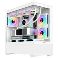 Gabinetes de Computadora ATX MATX ITX al por Mayor, Gabinete Negro para PC SV02, Caja para PC Gaming con Ventilador, Gabinete, Caja