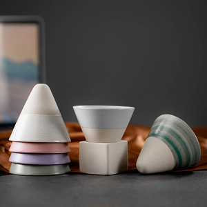 Matte Glazed Ceramic <strong>Espresso</strong> <strong>Cup</strong> with Non Slip Square Base, Porcelain Coffee <strong>Cup</strong> for Professional Barista Latte - Product Image 3