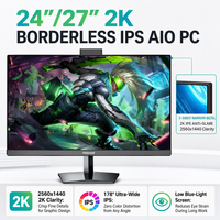 Ordinateur de bureau tout-en-un en blanc ou noir, 24 ou 27 pouces, FHD 1920x1080, Intel Core I5, DDR4, SSD, Windows 11 pour la maison et le bureau