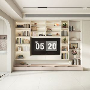 Modern <b>TV</b> <b>Stand</b> Luxury Cabinet Design with <b>Wall</b> Unit System for Living Room Furniture and Equipment Organization - Product Image 1