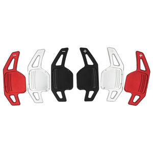 Para <span class=keywords><strong>Audi</strong></span> A4 B8 A3 <span class=keywords><strong>8P</strong></span> <span class=keywords><strong>S3</strong></span> A5 A6 S6 C6 Q5 A8 R8 TT TTS 2006 2011, paletas para volante de coche, extensión de palanca de cambios DSG, 1 par, rojo, negro - Product Image 1