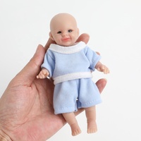 16 cm Mini Reborn Babypuppen Süßes Mädchen Vollsilikon-Körper Bestes Geschenk für Kinder