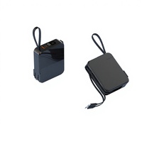 Universeller Stecker 20W 22,5W Abnehmbarer 2-in-1 LED Digital-Display 6000mAh Powerbank mit Integriertem Doppelkabel Schnellladung Dual-USB-Anschluss