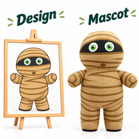 Costume gonflable géant de momie super mignon pour adulte unisexe, idéal pour Halloween, publicité, cosplay et mascotte de dessin animé