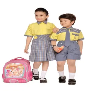 OEM Service Academic Year 2024-25 New Trend Custom Designed Cotton School Uniform for Girls & Boys at Very Reasonable Price