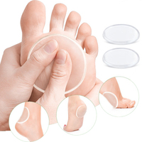 Coussinets en gel transparents pour les pieds - Coussinets antidérapants réutilisables pour soulager la douleur au talon et à l'avant-pied, coussinets en gel invisibles