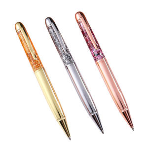 Suministro directo de fábrica, bolígrafos de cristal llenos de aceite creativos, bolígrafos de regalo de Metal con arena movediza, ancho de escritura de 1,0mm para letras publicitarias - Product Image 5