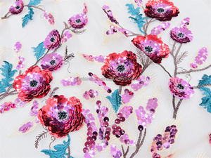 Nigerian <strong>Lace</strong> <strong>Fabric</strong> With Beads <strong>Heavy</strong> Embroidery Bridal 3D <strong>Lace</strong> Beaded <strong>Fabric</strong> <strong>Lace</strong> - Product Image 4