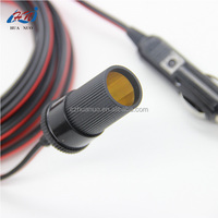 Cable de encendedor de cigarrillos, enchufe eléctrico de uno a dos para coche, Cable de alimentación, Cable de extensión para encendedor de cigarrillos