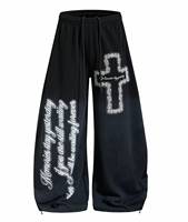 Pantalon de survêtement ample pour homme en coton polyester chenille épais 360 GSM, coupe large, marque privée, vente en gros, fournisseur en vrac