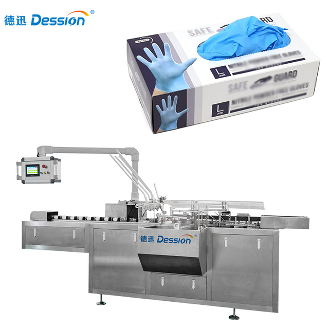 Automatic Gloves Cartoning Machine 50pcs 100pcs Disposable Gloves Box Packing Machine Latex Gloves Carton Packing Machine