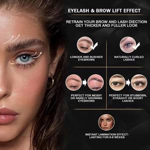 Kit de lifting des cils et des sourcils Flora Ruby, teinture pour cils et sourcils, imperméable, longue durée et soin efficace - Product Image 5