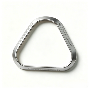 Poignée triangulaire en métal brossé sur mesure OEM, usinage CNC, logo personnalisé, pièces de poignée pour sacs d'extérieur - Product Image 3