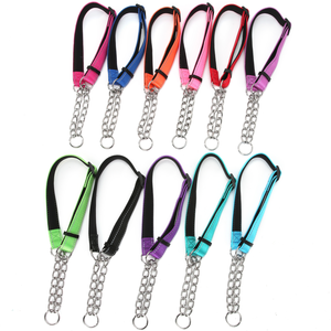 Collar de entrenamiento para perros con forro suave reflectante de nailon Collar de cuello de perro con cadena de acero inoxidable - Product Image 2