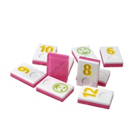 Jeu de Rummy Classique Familial en Acrylique, Jeu de Voyage Portable de Luxe avec Tuiles de Rummy, Supports et Boîte en Acrylique