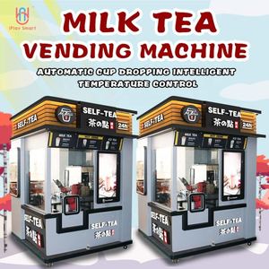 เครื่องจำหน่ายชา กาแฟ และเครื่องดื่มอัตโนมัติอัจฉริยะสำหรับห้างสรรพสินค้าและซูเปอร์มาร์เก็ต  เครื่องจำหน่ายชานมไข่มุกแบบหยอดเหรียญสำหรับขาย - Product Image 3