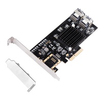 PCIe ke 8 Port SATA 3 6g Ssd Dengan Kartu SFF8087 dengan Kabel Mini SAS ke SATA